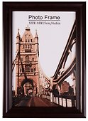 Фоторамка тёмное дерево, 10x15 см, рама пластик - 1