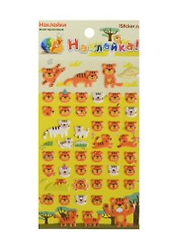 Наклейка декоративная зефирная 2 Тигры 1 (95х185) (Наклей-ка) (упаковка)