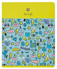 Тетрадь в клетку Be Smart, Stickers, А5, 48 листов, желтая