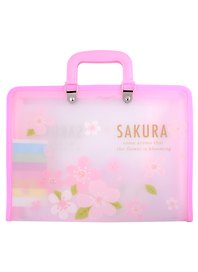 Папка -портфель пластиковый «Sakura» А4, 7 отделений, с пластиковыми ручками, индивидуальным подвесом, в ассортименте