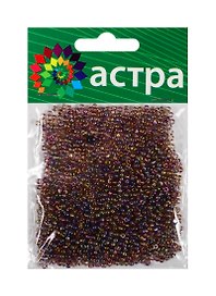 Набор д/творчества АСТРА Бисер 11/0 20гр 176 грязно-сиреневый/прозр.радужный