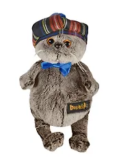 Мягкая игрушка Басик в клетчатом берете (19 см) (Ks19-018)