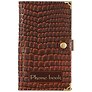 Алфавитная книга на кнопке Lezar А6+, 60 листов, коричневая