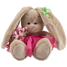 Игрушка мягкая Budi Basa, Зайка Ми c букетом в розовой юбке (малыш) (В1) SidX-289