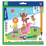 Карандаши цветные Berlingo, "Цирк", пластиковые 24 цвета