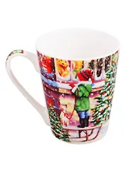 Кружка новогодняя "На прогулке", 310 мл