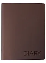 Ежедневник недат. А6 152л "Radiant" коричневый, иск.кожа, интегр.переплет, покрытие Soft Touch, офсет, скругл.углы, ляссе