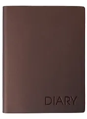 Ежедневник недат. А6 152л "Radiant" коричневый, иск.кожа, интегр.переплет, покрытие Soft Touch, офсет, скругл.углы, ляссе