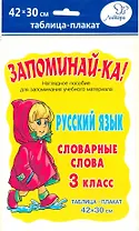 Русский язык. Словарные слова. 3 класс. Наглядное пособие