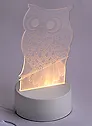 Светильник LED 3D Сова (19х10) (ПВХ бокс)