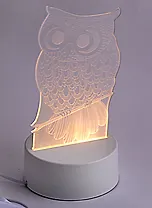 Светильник LED 3D Сова (19х10) (ПВХ бокс)