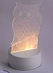 Светильник LED 3D Сова (19х10) (ПВХ бокс)