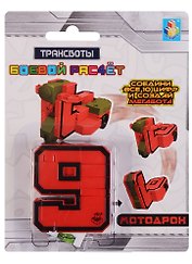 Трансботы 1TOY/Вантой, Боевой расчёт цифры от 0 до 9,знаки -,+,:,х - 12шт., в разнобой, блистер