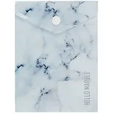 Папка-конверт А6 на кнопке "Hello Marble", вертикальная