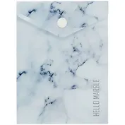 Папка-конверт А6 на кнопке "Hello Marble", вертикальная