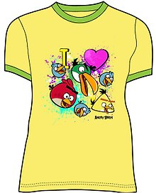 Angry Birds Футболка для девочек LOVE AB (5-6 лет, Желтый) (TSG88-YELL-AB)