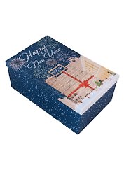 Коробка "Happy New Year" 32,5*20*12,5 см, Новый Год, картон