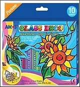 Набор Витражные краски самоклеящиеся (10цв) (22924) (GD10P10)