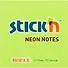 Блок для записей Stick`n Neon notes, зелёный, 7.6 х 7.6 см - 1