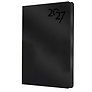 Ежедневник дат. 2027г. А6 176л "Soft Touch" черный, иск.кожа, интегр.переплет, тонир.блок, скругл.углы, ляссе, инд.уп