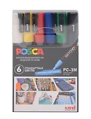 Маркеры акриловые «Posca. Standard» 6 цветов 0,9-1,3 мм, Uni - 0