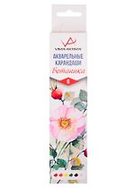 Карандаши акварельные "VISTA-ARTISTA" 6цв, Extra Fine, серия "Ботаника" Шиповник 03, к/к, ВКФ