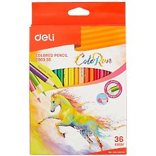 Карандаши цветные «Color Run», Deli, 36 цветов