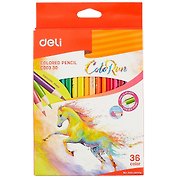 Карандаши цветные «Color Run», Deli, 36 цветов