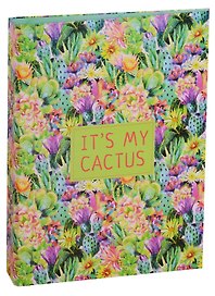 Папка на 2 кольцах «Blooming cactus», А4, ламинированный картон
