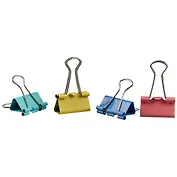 Зажимы для бумаг GoodMark мини, цветные, 12 штук
