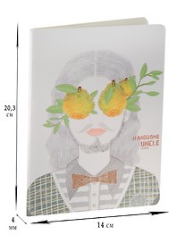 Тетрадь общая «Handsome uncle», 36 листов без линовки, А5, в ассортименте