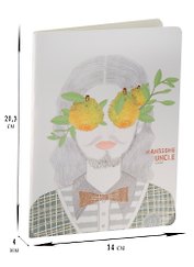 Тетрадь 36л нелин. "Handsome uncle", сшивка, ассорти
