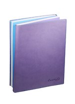 Тетрадь 160л "Сopybook" двойная, голубо-сиреневая, мягк.переплет, иск.кожа, Escalada
