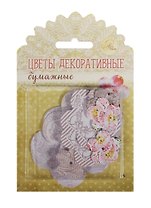 Набор декор. цветов бум. Счастливый день (1217012) (30шт.) (6х6см/4,5х4,5см/2,5х2,5см) (Арт Узор) (3+) (блистер)