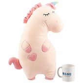 Мягкая игрушка Единорог спящий на спине (текстиль) (50см) - 2