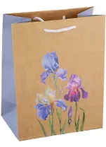 Пакет А5 23*18*10 "Ирисы" жен., крафт