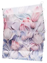 Папка А4 на молнии "Тюльпаны", с расширением, ассорти