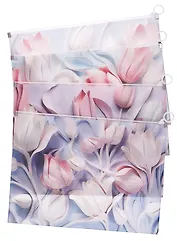 Папка А4 на молнии "Тюльпаны", с расширением, ассорти