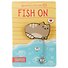 Значок деревянный с дополнительным элементом Fish on - 0