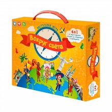 Игра-ходилка с викториной 6 в 1. Вокруг света. 42х59 см. ГЕОДОМ