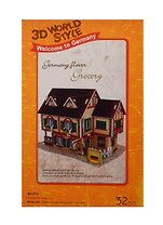 Конструктор 3D Здания Германия Grocery (W3127h) (11069403) (32 дет.) (16,5х11,2х10,7см) (3+) (
