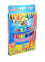 Фломастеры 12цв "CARIOCA BIRELLO" двухсторонние, к/к, подвес, Universal