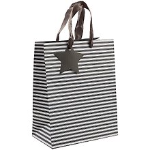 Пакет А5 23*18*10 "Gray stripes" нейтр., бум.мат.ламинат