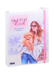 Скетчбук А5 80+50л "Happy time" 100г/м2, тв. обложка, закр. евроспираль, на резинке