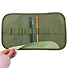 Пенал-скрутка 36х21см в развороте, для карандашей и ручек, на 16 предметов,  ткань, регулируемая застежка, оливковый. - 1