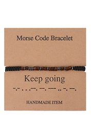 Браслет Морзе Keep going (12-202509-BR-ZJ7529)