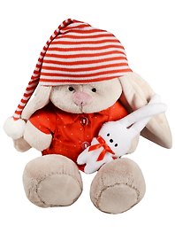 Мягкая игрушка Зайка Ми в красной пижаме (18 см) (SidS-158)