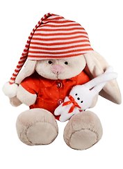 Мягкая игрушка Зайка Ми в красной пижаме (18 см) (SidS-158)