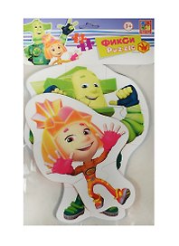 Мягкие пазлы Baby puzzle Фиксики Макси (VT1108-01) (2 пазл.карт., 10 и 5 эл.) (4 мм) (3+) (упаковка)
