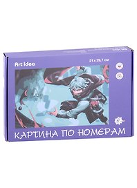 Картина-раскраска по номерам «Аниме Парень-воин Сэйнен», А4, Art idea